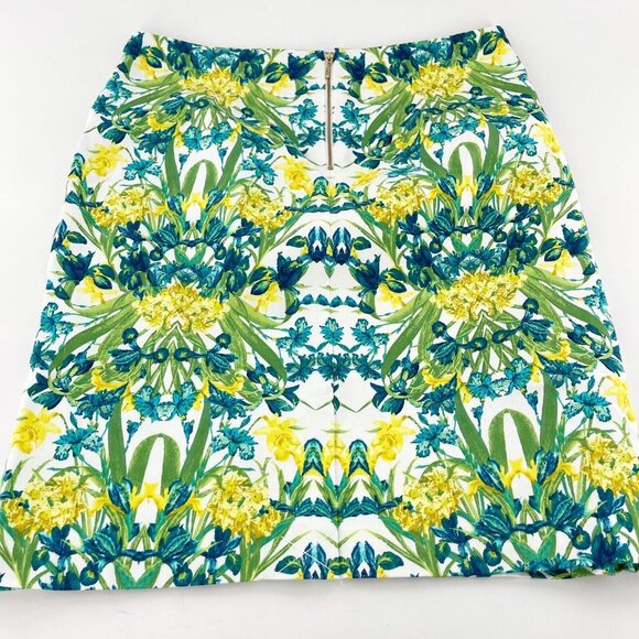 Roz & Ali Floral Pencil Skirt Size 12 Cotton Spandex Colorful Bohemian Spring - Picture 12 of 12